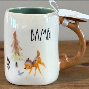 Rae Dunn Disney BAMBI 19.5 oz mug with branch look
handle- Brand new!